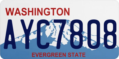 WA license plate AYC7808