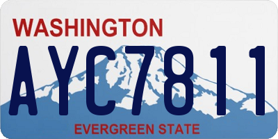 WA license plate AYC7811