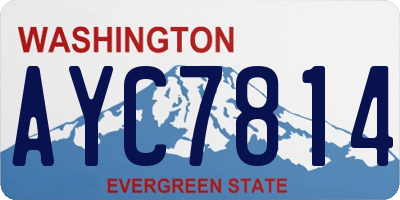WA license plate AYC7814