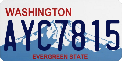 WA license plate AYC7815