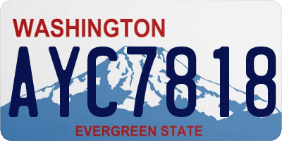 WA license plate AYC7818