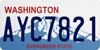 WA license plate AYC7821