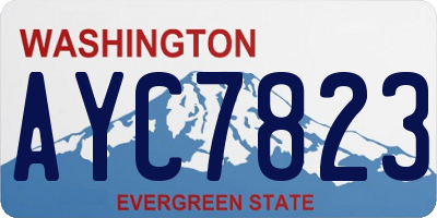 WA license plate AYC7823
