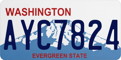WA license plate AYC7824