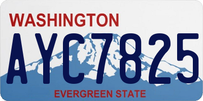 WA license plate AYC7825