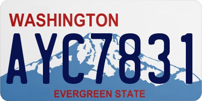 WA license plate AYC7831