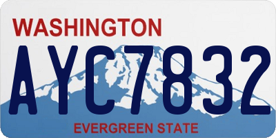 WA license plate AYC7832