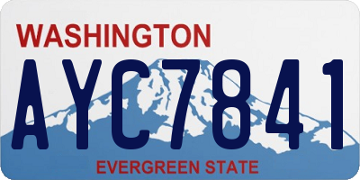 WA license plate AYC7841
