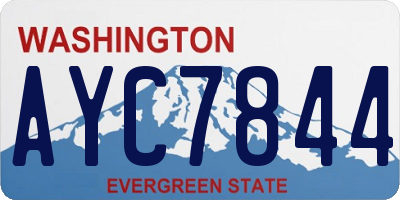 WA license plate AYC7844