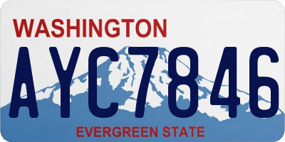 WA license plate AYC7846
