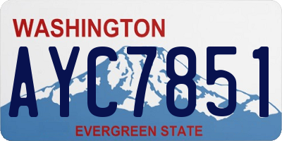 WA license plate AYC7851