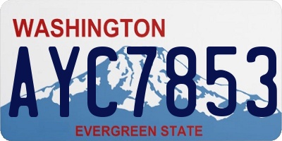 WA license plate AYC7853