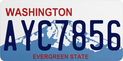 WA license plate AYC7856