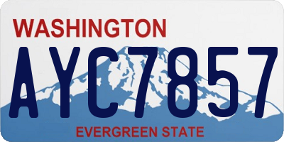 WA license plate AYC7857