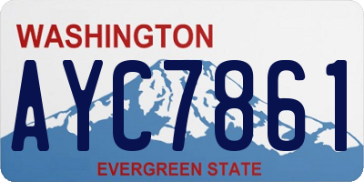 WA license plate AYC7861