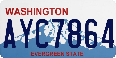 WA license plate AYC7864