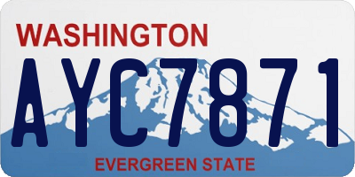 WA license plate AYC7871