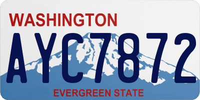 WA license plate AYC7872
