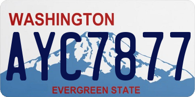 WA license plate AYC7877