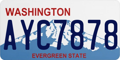 WA license plate AYC7878
