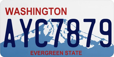 WA license plate AYC7879