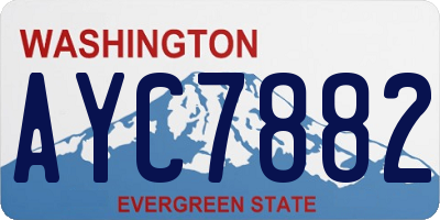 WA license plate AYC7882