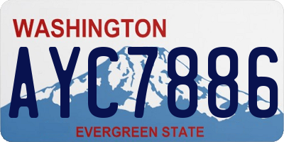 WA license plate AYC7886