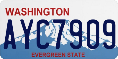 WA license plate AYC7909