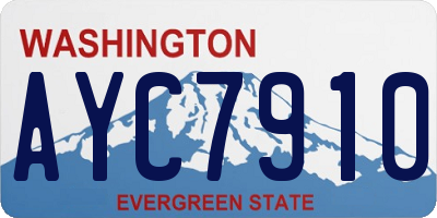 WA license plate AYC7910