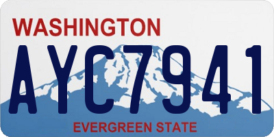 WA license plate AYC7941