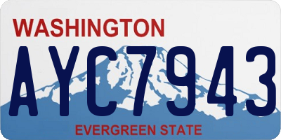 WA license plate AYC7943