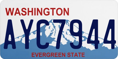 WA license plate AYC7944