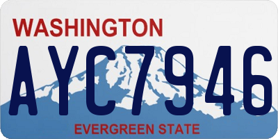 WA license plate AYC7946