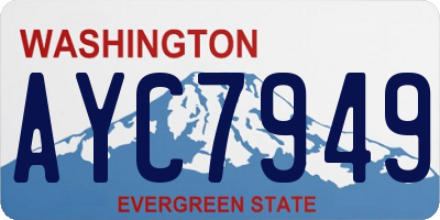 WA license plate AYC7949