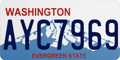 WA license plate AYC7969