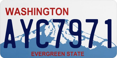 WA license plate AYC7971