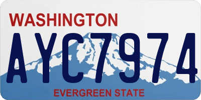 WA license plate AYC7974