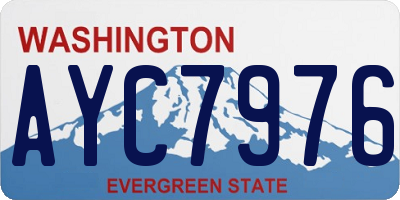 WA license plate AYC7976