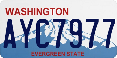 WA license plate AYC7977