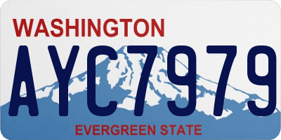 WA license plate AYC7979