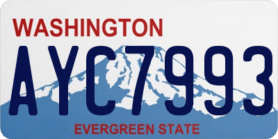 WA license plate AYC7993