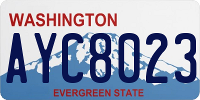 WA license plate AYC8023
