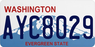 WA license plate AYC8029