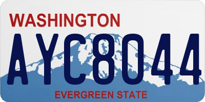 WA license plate AYC8044