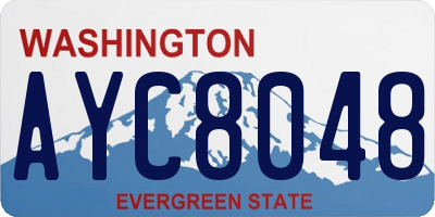 WA license plate AYC8048