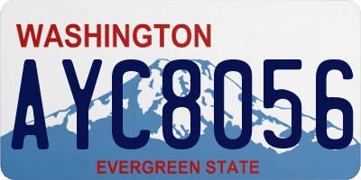 WA license plate AYC8056