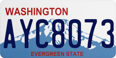 WA license plate AYC8073