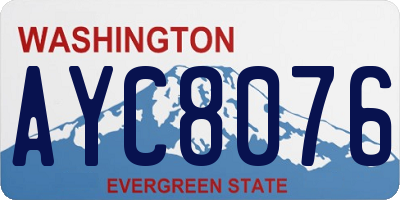 WA license plate AYC8076