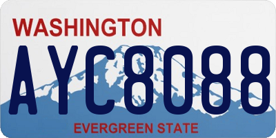 WA license plate AYC8088