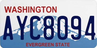 WA license plate AYC8094